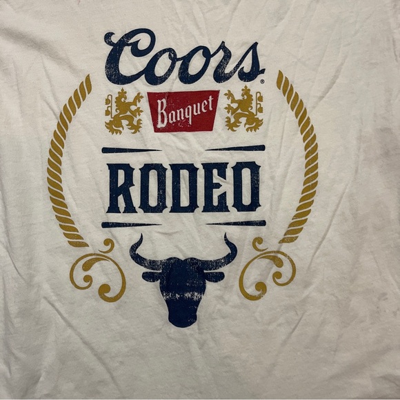 Odd People RKB Coors Banquet Rodeo T-Shirt, Women's Size L Crew Neck, White - Picture 2 of 9